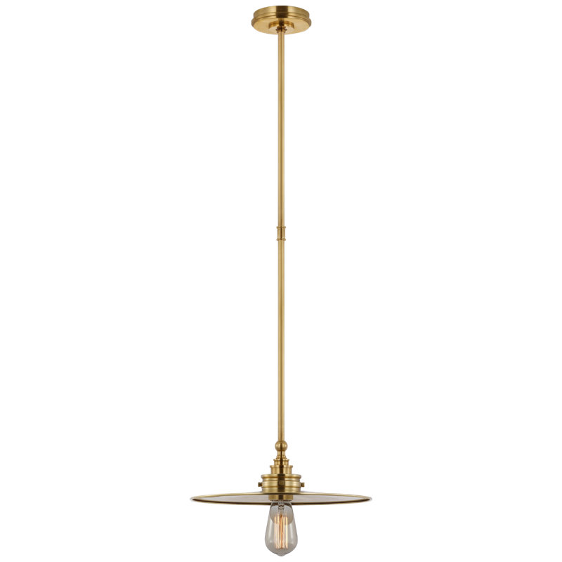 Parkington 1 - Light Pendant, Antique-Burnished Brass, Clear
