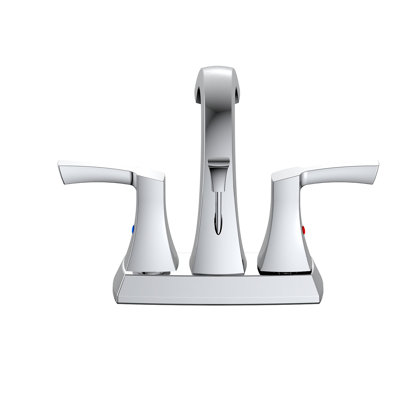 2-handle Bathroom Faucet with Drain Assembly