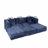 Compression Sofa,Convertible Floor Sofa Bed With Fixed-Shape Frame, Boneless Modular Sectional Sofa,No Assembly Required,Chenille Fabric-1045434484
