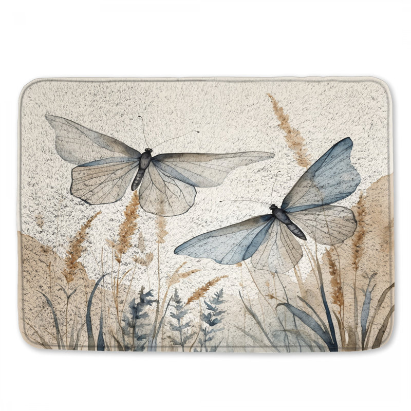 Tapis de bain Butterflies In Nature, L 24 po x L 17 po