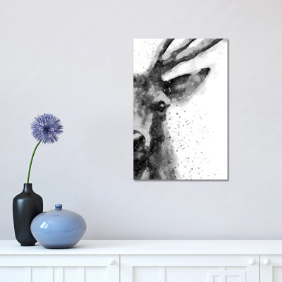 Deer at Attention 1 Piece Wrapped Canvas Painting