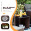 5-piece wicker patio conversation sets with Dark grey cushions-675951227