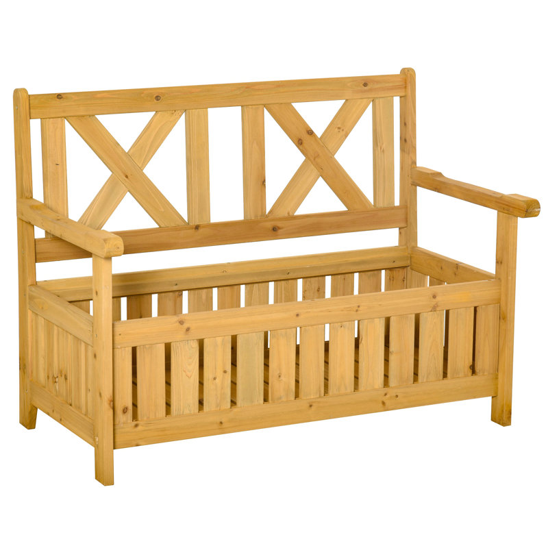 Banc de patio Outsunny, Jaune