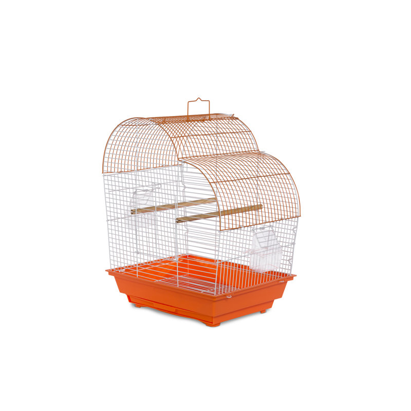Cage à oiseaux avec perchoir Borton, Orange