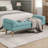 Averleigh Button-Tufted Upholstered End Of Bed Bench With Rolled Arms And Turned Wood Legs-117216280-133205716