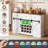 Wine Bar Cabinet w/LED Lights  Doors Coffee Station w/ Adjustable Shelves Racks-1739712373