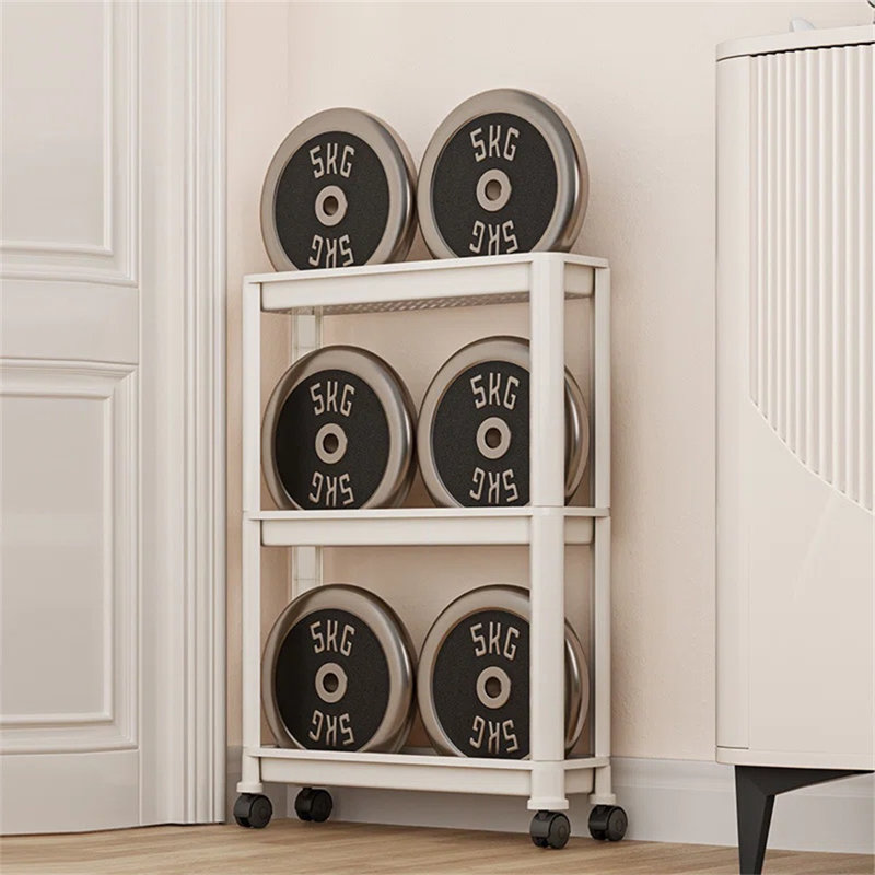 Chariot de rangement roulant à 6 niveaux - Organisateur en plastique multi-usage avec roues