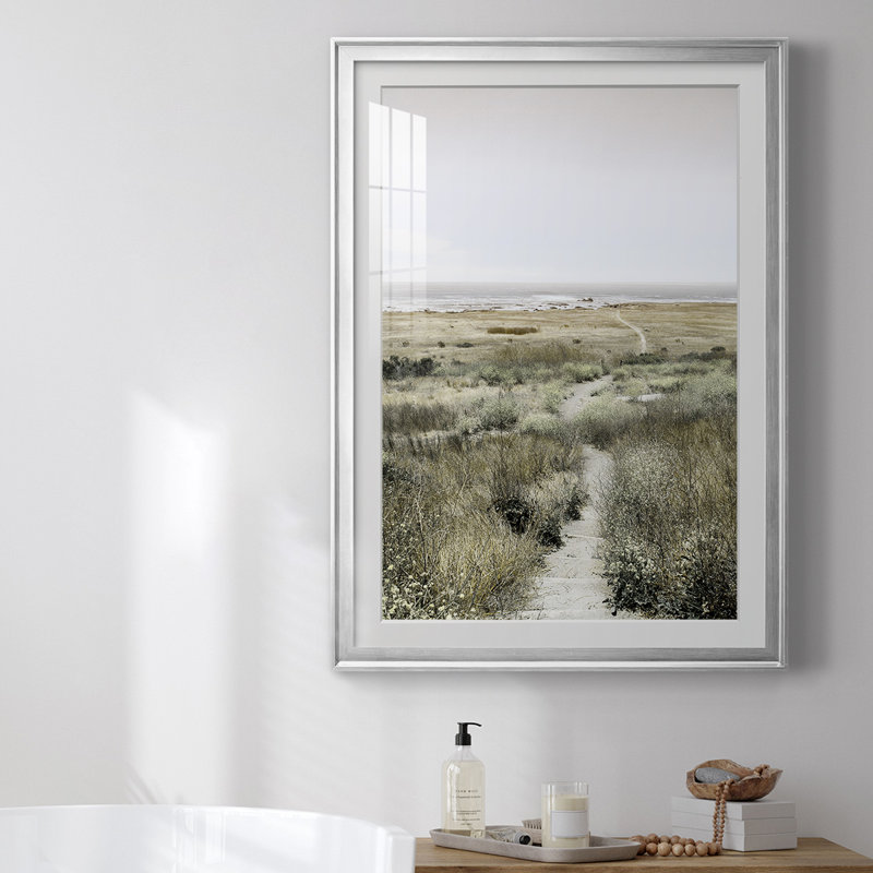 Reproduction encadrée de qualité supérieure - Sentier au paradis, Argent, H 24,5 po x l 18,5 po