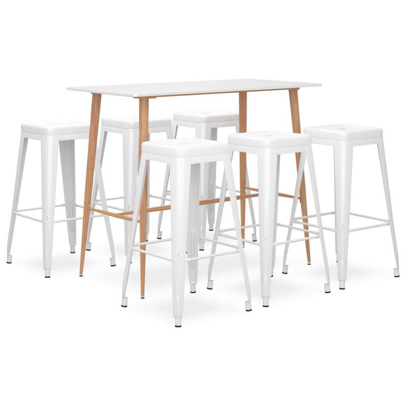 Kirouac 6 - Person Dining Set, Black