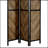 Rustic Tobacco Herringbone 3-Panel Folding Screen