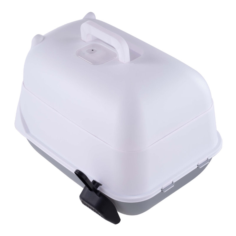Polyethylene Plastic Enclosed Litter Box with Scoop