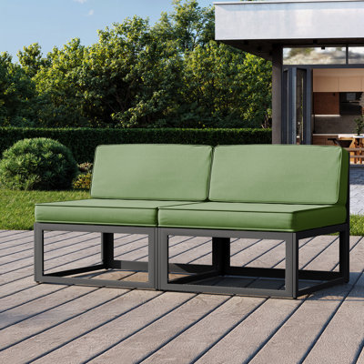 Ensemble de 2 chaises d'appoint de patio en aluminium pour l'extérieur (ensemble de 2)