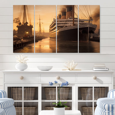 " Vintage Photograph Of RMS Titanic I " 4 - Pieces