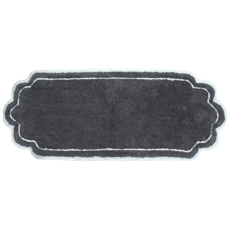 Tapis pour salle de bain Dobrinka, Gris foncé, 21 po x 54 po (rectangle)