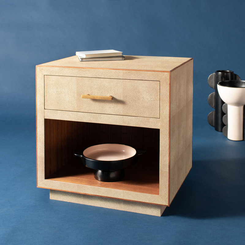 Table de bout avec rangement Shagreen