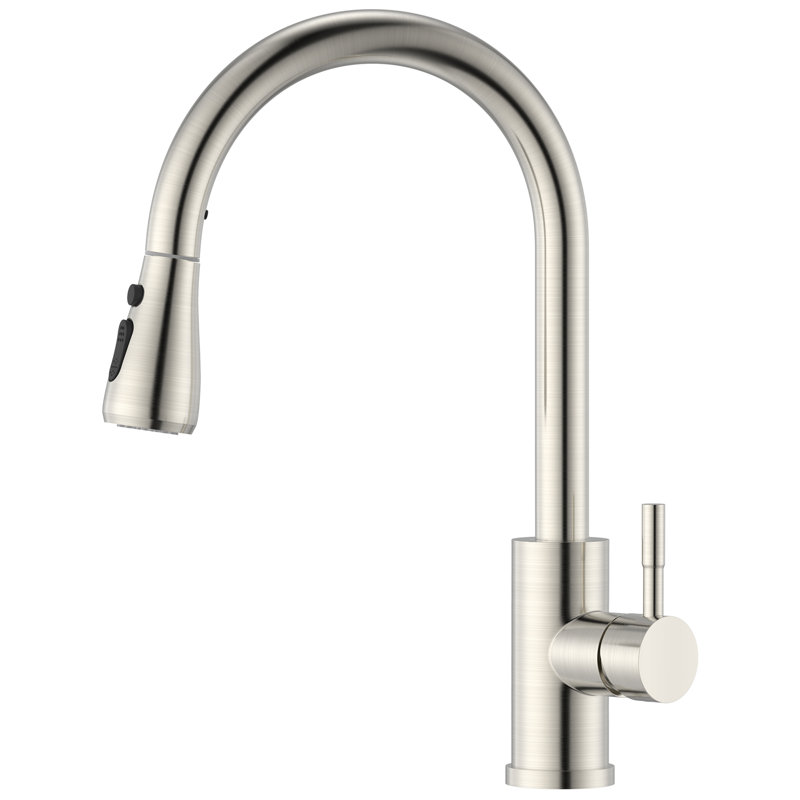 Pull Down Spray Single Lever Kitchen Tap, Brushed Nickel