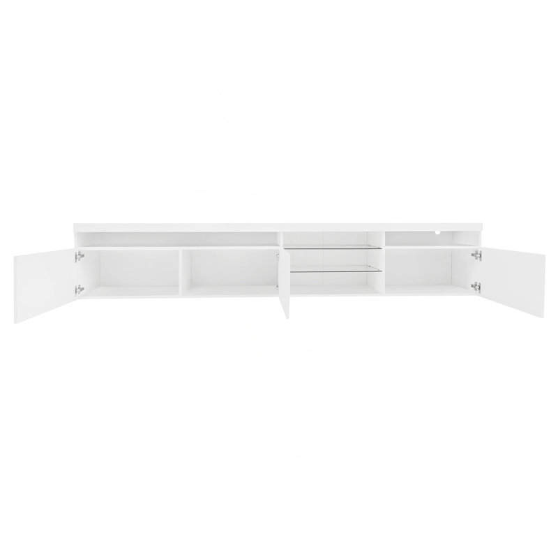 Console multimédia 94,5 po, Blanc
