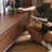 Retro design sense solid wood TV cabinet