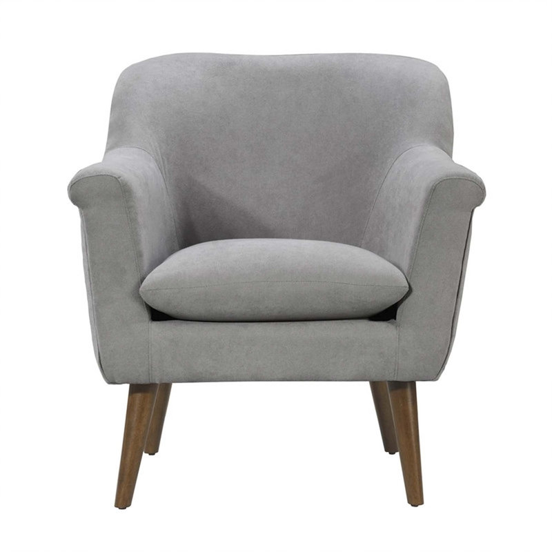 31.5"W Steel Gray Woven Fabric Oversized Armchair, Gray