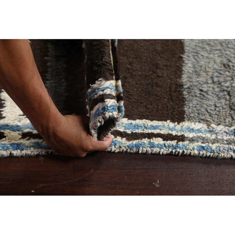 Tapis marocain en laine noué à la main 9 x 12