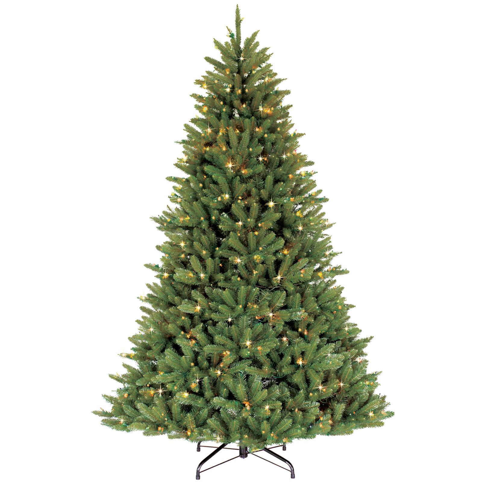 Frosted Pre-Lit Fir Christmas Tree, 7.5' H