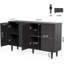 Buffet de porte semi-circulaire en noyer - Chic chic pour le salon