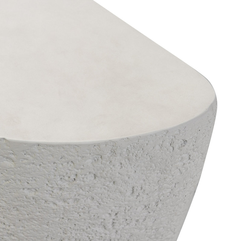 Medina Outdoor End Table-Large-Blanc Stone