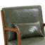 Jyrin 25.8" Wide Mid Century Upholstered Faux Leather Solid Wood Accent Chair with an Extra Pillow-1878235846-1878235844