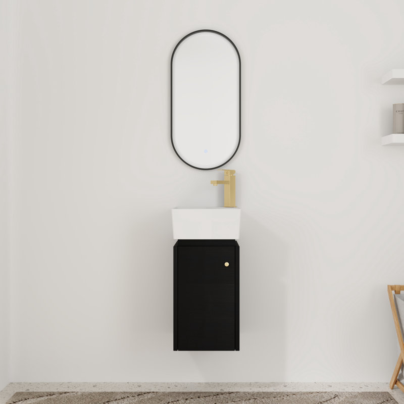 12'' Single Bathroom Vanity With Ceramic Top