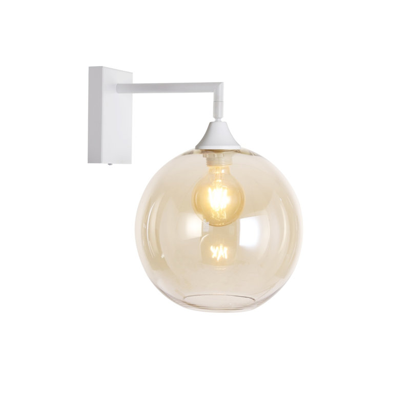 Bonview Armed Sconce, White, Amber
