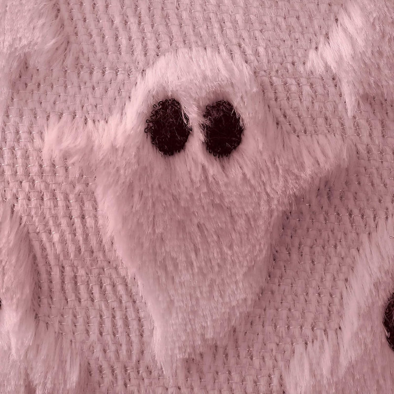 Housses de coussin d'Halloween 30x50 cm, fantôme rose en peluche, décoration d'Halloween 095C12, taies d'oreiller douces en fausse fourrure, pour fauteuil, canapé, chambre, salon, décoration de l'Action de grâce