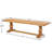 Solid Wood Bench With Double Trestle