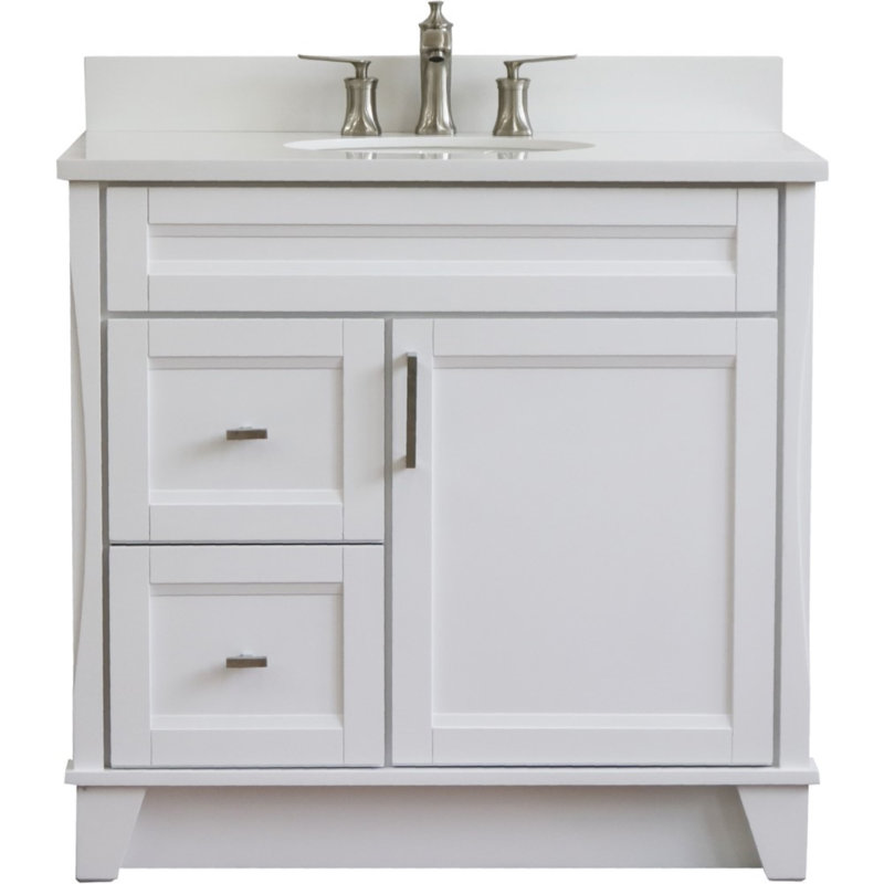 Ensemble de meuble-lavabo simple 37 po, Blanc