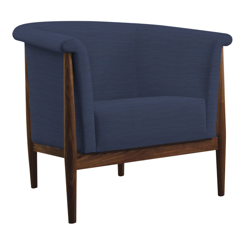 Walnut Grove Barrel Chair, Perigold Ishi Blue Jean