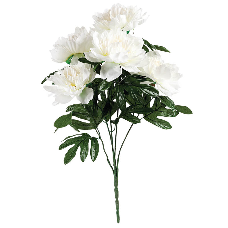 Pivoine artificielle OakRidge, Blanc