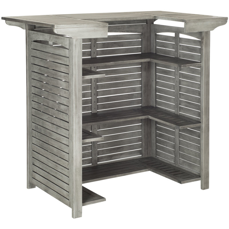 Hammonds Solid Wood Bar Counter, Gray Wash