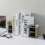 Acacia Pencil Holder Bookends with Chalkboard Labels