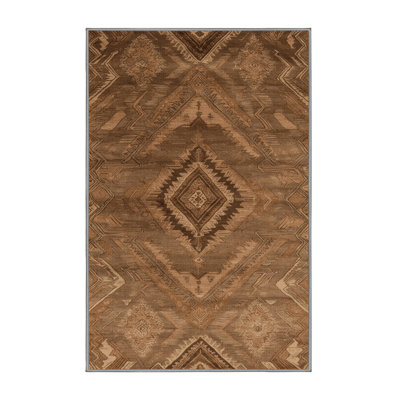 Tapis brun lavable à la machine