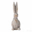 Statue de lapin en ciment crème 5,3 x 4,5 x 12,8 po