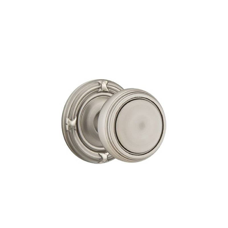 Ensemble de boutons d'intimité Emtek avec ruban et roseau et bouton Norwich, Nickel antique