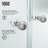 Gemini 42" W x 42" D x 79" H Hinged Frameless Shower Enclosure with 3/8  Clear Glass&Base-50833788