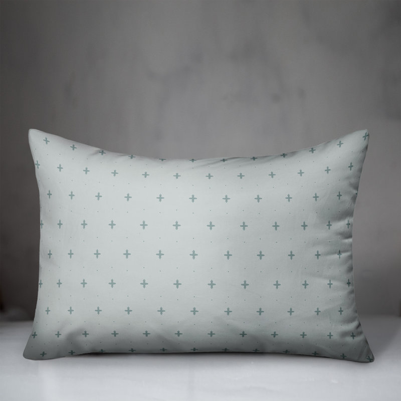 Housse de coussin rectangulaire en polyester / mélange de polyester, Bleu