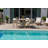 Palea Indoor Outdoor Dining Table In White Concrete Finish