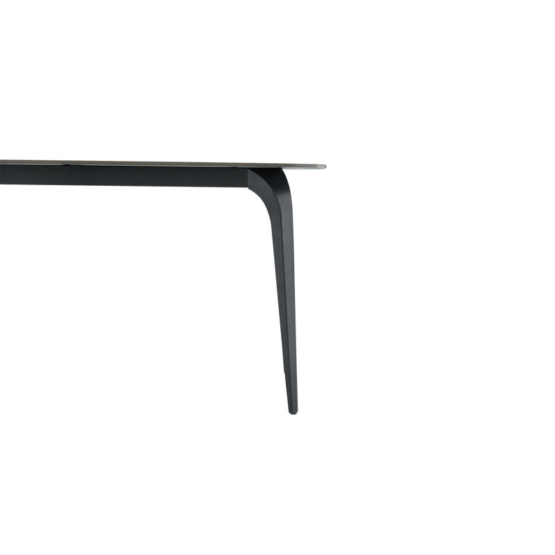 Modern Rectangular Dining Table, Dark Gray