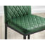 Kenesaw Luxury Breakfast Bar Stool in Quilted Design Velvet Black Leg - Modern Chic Kitchen-753626243