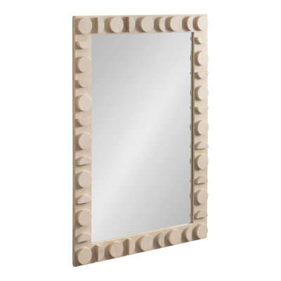 Lunara Modern Geometric Wood Rectangle Wall Mirror