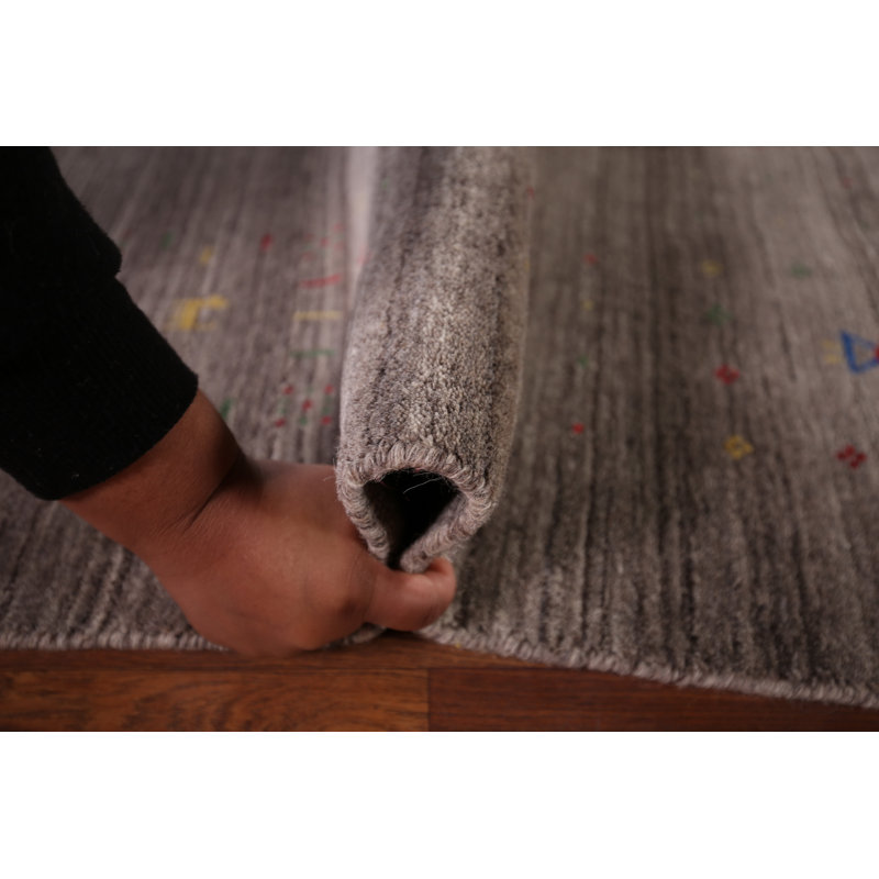 Striped Gabbeh Square Area Rug 8x8