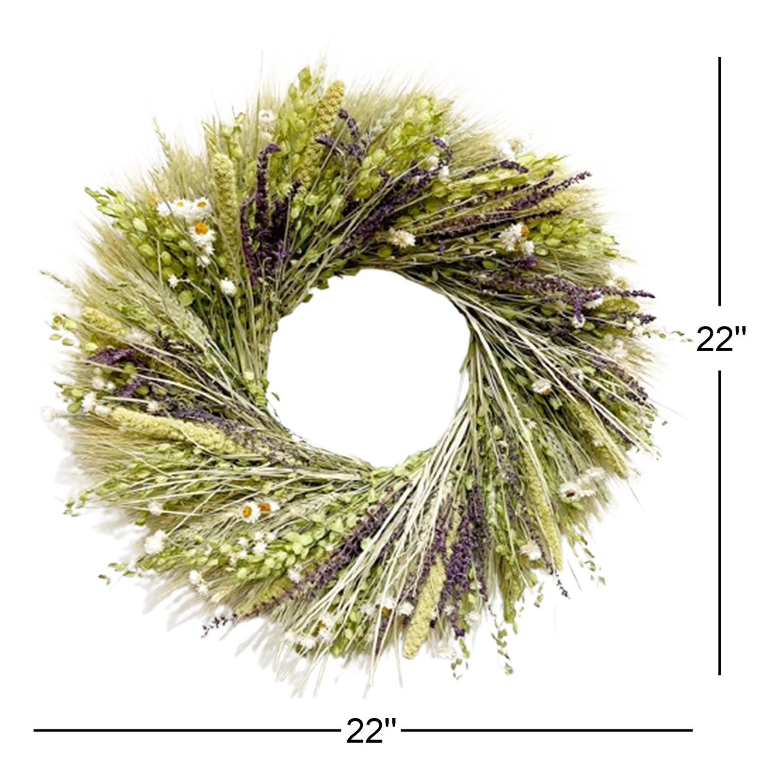 22" Handcrafted Wildflower Wreath