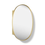 Verdera 24 in x 34 in Oval Framed Medicine Cabinet, Surface Mount or Recessed