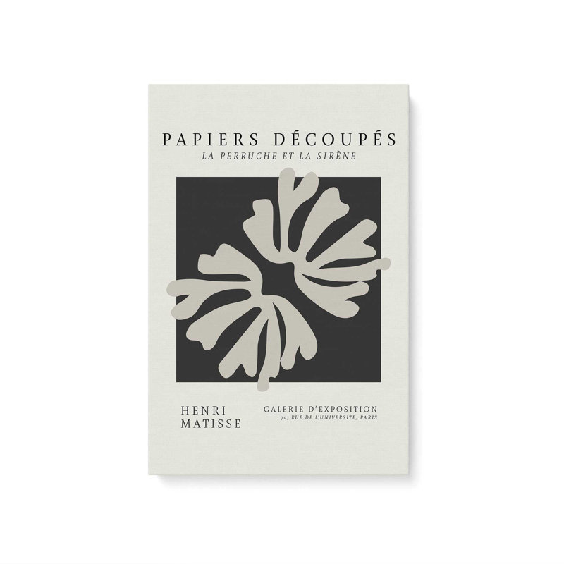 La Perruche de Matisse, H 30 po x l 20 po x P 1,25 po, Toile tendue